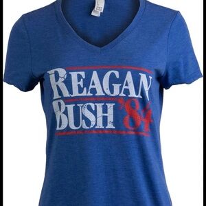 NEW! Blue Reagan Bush '84 T-Shirt